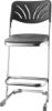 Picture of NPS® 24" Elephant Z-Stool With Backrest, Black Seat and Chrome Frame