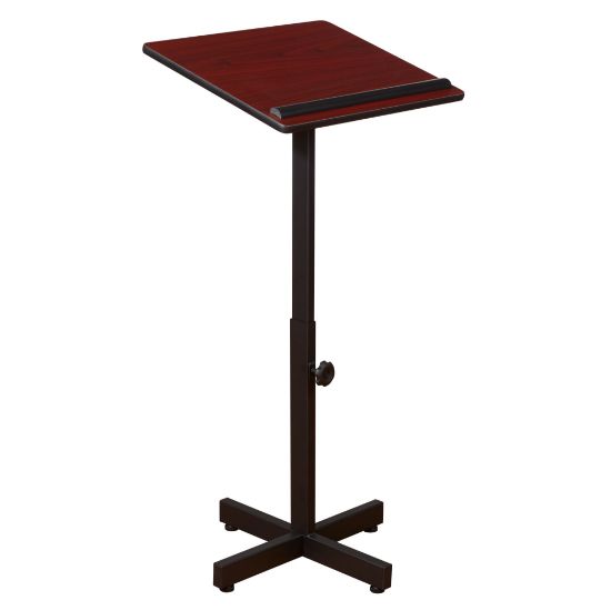 Picture of Oklahoma Sound® Portable Presentation Lectern Stand, Mahogany