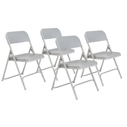 Picture of NPS® 800 Series Premium Lightweight Plastic Folding Chair, Grey (Pack of 4)