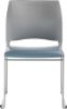 Picture of NPS® Cafetorium Plush Vinyl Stack Chair, Blue/Grey