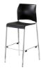 Picture of NPS® Cafetorium Bar Stool, Plastic Seat, Black