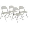 Picture of Basics by NPS® All-Steel Folding Chair, Grey (Pack of 4)