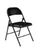 Picture of Basics by NPS® All-Steel Folding Chair, Black (Pack of 4)