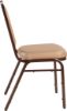 Picture of NPS® 9200 Series Premium Vinyl Upholstered Stack Chair, French Beige Seat/Mocha Frame