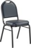 Picture of NPS® 9200 Series Premium Vinyl Upholstered Stack Chair, Midnight Blue Seat/ Black Sandtex Frame