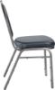 Picture of NPS® 9200 Series Premium Vinyl Upholstered Stack Chair, Midnight Blue Seat/ Silvervein Frame