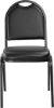 Picture of NPS® 9200 Series Premium Vinyl Upholstered Stack Chair, Panther Black Seat/ Black Sandtex Frame