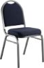 Picture of NPS® 9200 Series Premium Fabric Upholstered Stack Chair, Midnight Blue Seat/ Silvervein Frame