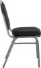 Picture of NPS® 9200 Series Premium Fabric Upholstered Stack Chair, Ebony Black Seat/ Silvervein Frame