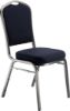 Picture of NPS® 9300 Series Deluxe Fabric Upholstered Stack Chair, Midnight Blue Seat/Silvervein Frame