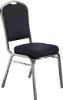 Picture of NPS® 9300 Series Deluxe Fabric Upholstered Stack Chair, Diamond Navy Seat/Silvervein Frame