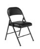 Picture of Basics by NPS® Vinyl Padded Steel Folding Chair, Black (Pack of 4)