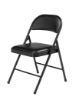 Picture of Basics by NPS® Vinyl Padded Steel Folding Chair, Black (Pack of 4)