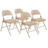 Picture of Basics by NPS® Vinyl Padded Steel Folding Chair, Beige (Pack of 4)