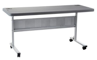 Picture of NPS® 24" x 60" Flip-N-Store Training Table, Charcoal Slate