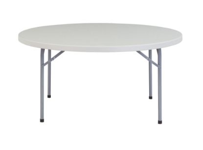 Picture of NPS® 60" Heavy Duty Round Folding Table, Speckled Grey