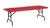 Picture of NPS® 30" x 72" Height Adjustable Heavy Duty Folding Table, Red