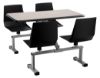 Picture of NPS® Cluster Swivel Booth, 24"x48", MDF Core/ProtectEdge, Grey Nebula Top, Black Seat