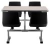 Picture of NPS® Cluster Swivel Booth, 24"x48", MDF Core/ProtectEdge, Grey Nebula Top, Black Seat