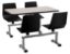 Picture of NPS® Cluster Swivel Booth, 24"x48", Particleboard Core/T-Mold, Grey Nebula Top, Black Seat