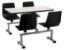 Picture of NPS® Cluster Swivel Booth, 24"x48", Whiteboard Top, Black Seat