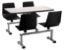 Picture of NPS® Cluster Swivel Booth, 24"x48", Whiteboard Top, Black Seat
