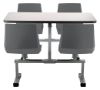 Picture of NPS® Cluster Swivel Booth, 24"x48", Whiteboard Top, Charcoal Seat