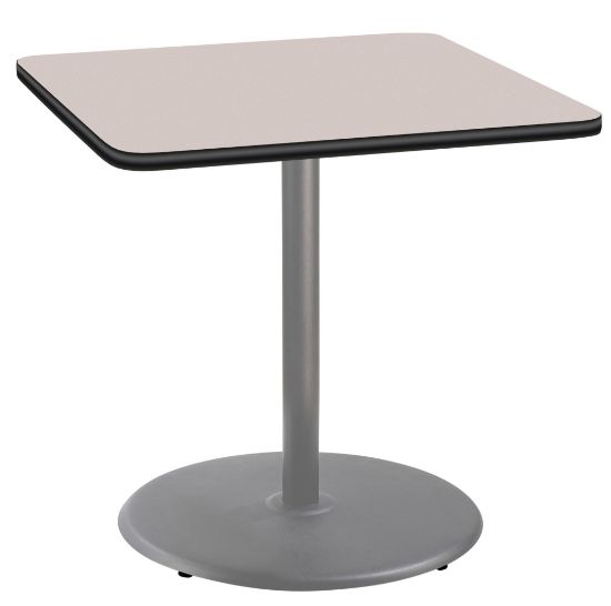 Picture of NPS® Café Table, 36" Square, Round Base, 36" Height, Particleboard Core/T-Mold