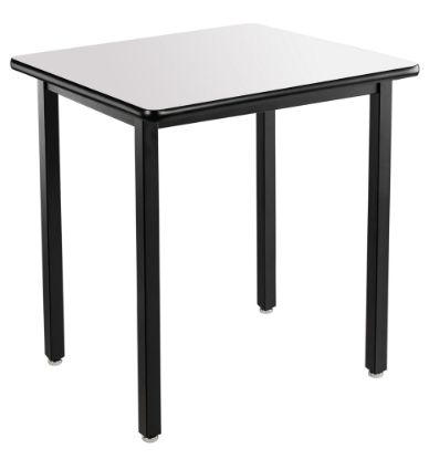 Picture of NPS® Heavy Duty  Steel Table, Black Frame, 24 x 24 x 30, Whiteboard Top