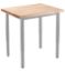 Picture of NPS® Heavy Duty Height Adjustable Steel Table, Gray Frame, 36 x 36, Butcherblock Top