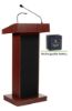 Picture of Oklahoma Sound® Orator Lectern and Rechargeable Battery, Mahogany