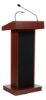 Picture of Oklahoma Sound® Orator Lectern and Rechargeable Battery, Mahogany