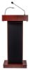 Picture of Oklahoma Sound® Orator Lectern and Rechargeable Battery, Mahogany