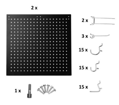 Picture of NPS® Set of 2 Peg Boards and 50 Hooks for 24" Wide HDT3 and SLT3 Tables