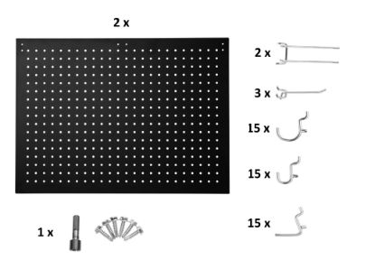 Picture of NPS® Set of 2 Peg Boards and 50 Hooks for 30" Wide HDT3 and SLT3 Tables