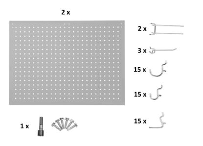 Picture of NPS® Set of 2 Peg Boards and 50 Hooks for 30" Wide HDT8 and SLT8 Tables