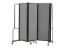 Picture of NPS® Room Divider, 6' Height, 3 Sections, Grey Panels and Black Frame