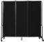 Picture of NPS® Room Divider, 6' Height, 3 Sections, Black Panels and Black Frame