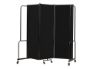 Picture of NPS® Room Divider, 6' Height, 3 Sections, Black Panels and Black Frame