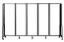 Picture of NPS® Room Divider, 6' Height, 5 Sections, Clear Acrylic Panels, Black Frame