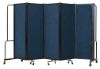 Picture of NPS® Room Divider, 6' Height, 5 Sections, Blue Panels and Black Frame