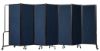 Picture of NPS® Room Divider, 6' Height, 7 Sections,  Blue Panels and Black Frame