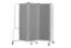 Picture of NPS® Room Divider, 6' Height, 3 Sections, Grey Panels, Grey Frame