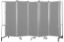 Picture of NPS® Room Divider, 6' Height, 5 Sections, Grey Panels,  Grey Frame