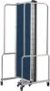Picture of NPS® Room Divider, 6' Height, 5 Sections, Blue Panels, Grey Frame