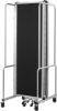 Picture of NPS® Room Divider, 6' Height, 5 Sections, Black Panels, Grey Frame