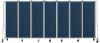 Picture of NPS® Room Divider, 6' Height, 7 Sections,  Blue Panels, Grey Frame