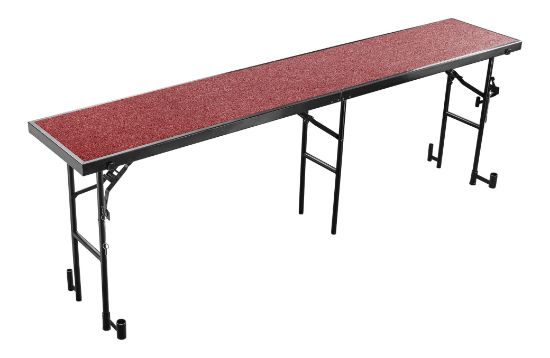 Picture of NPS® 18"x96"x32" Straight Standing Choral Riser, Red Carpet