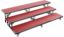 Picture of NPS® 3 Level Straight Standing Choral Riser, Red Carpet (18"x96" Platform)