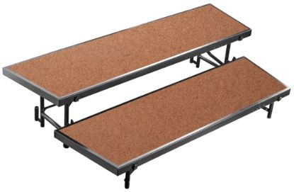 Picture of NPS® 2 Level Tapered Standing Choral Riser, Hardboard Floor (18"x96" Platform)